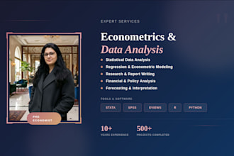 economics writing, econometric analysis, data analysis, stata, spss, r, eviews