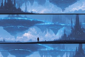 make cyberpunk city illustrations