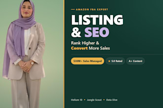 do amazon product listing optimization, fba listing, and seo