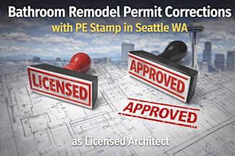 bathroom remodel permit corrections pe stamp in seattle wa as licensed architect