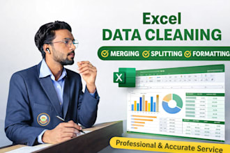 clean, format, merge, and split excel data