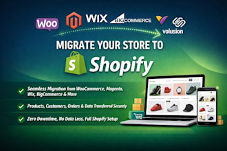 migrate woocommerce magento wix bigcommerce shift4shop volusion ecwid to shopify