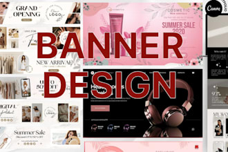 do banner design for etsy, shopify, google, youtube, websites, ads