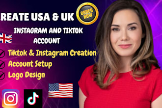 create USA instagram account USA tiktok account instagram account with warm up
