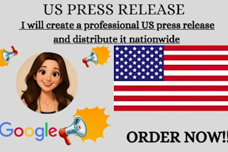 create a professional US press release and distribute it nationwide
