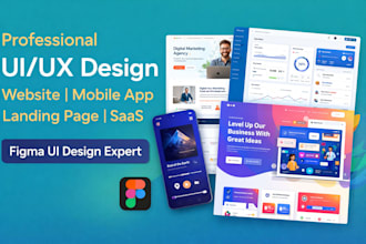figma ui ux website design mobile app landing page user interface saas ui design