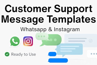 do customer support message templates for whatsapp and instagram