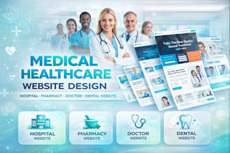do medical healthcare website design, hospital, pharmacy, doctor, dental website