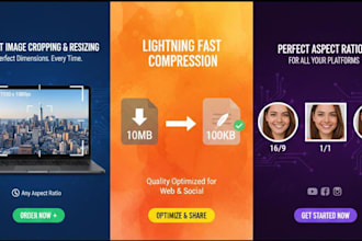 resize, crop, and compress images for web or social media