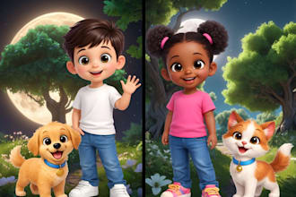illustrate children story book illustration, kids book, children story book