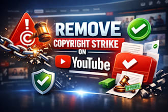 remove youtube copyright strikes, counter notices, and policy violations