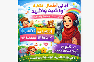 create moral song for kid,nasheed,produce arabic kid song,calm,vocal melodic pop