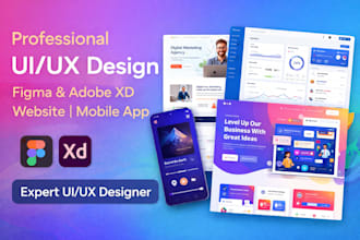 do ui ux design figma website mobile app design adobe xd user interface mockup