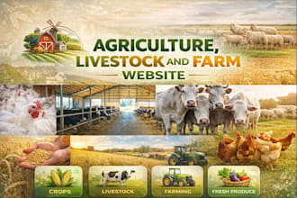do agriculture website, livestock and farm website design