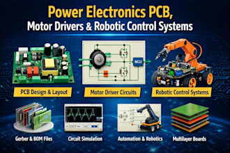 design power electronics pcb, motor drivers, and robotic control systems