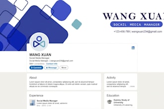 design professional linkedin banner or profile cover