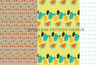 create seamless pattern design and vector design