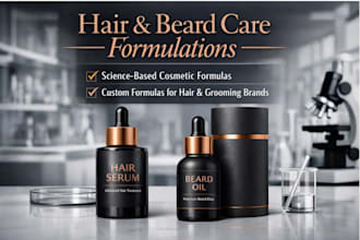 create professional hair and beard care formulations for brands