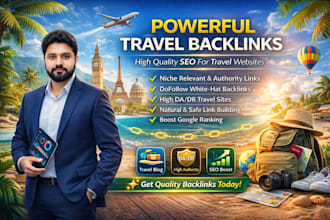 provide 80 travel and tours related SEO backlinks
