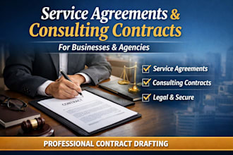 draft service agreement and consulting contract for businesses and agencies