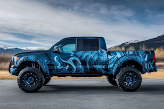creative custom car wrap, van wrap, truck wrap, trailer wrap
