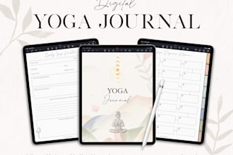 design a daily, weekly, or monthly planner in canva, yoga, spiritual, reflection