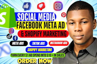 run profitable facebook meta ads instagram ads shopify marketing campaign