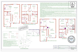 draw full architectural blueprints with mep for city permit
