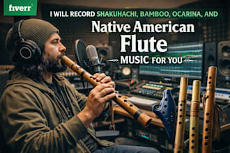 record mystical ambient world music flute, low whistle, wooden flute, and pipes