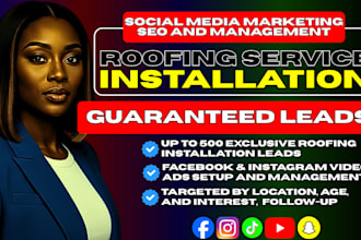 run roofing installation google, instagram, facebook ads campaign, roofing leads