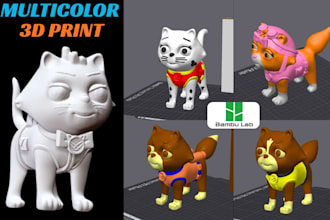 color 3d model split parts convert stl to 3mf for multicolor ams 3d printing