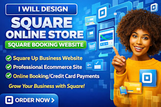 design square online store square booking website square up business website
