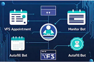 build a custom appointment bot , booking bot for v fs bot and any appointment