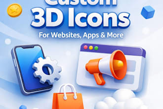 create modern 3d icons for websites, apps and more