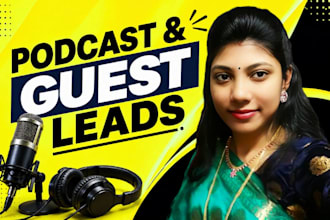 research and build podcast lead list for guest booking and outreach