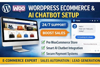 develop wordpress, woocommercen, aichatbot