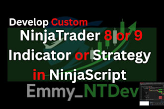 develop custom ninjatrader 8 indicator or strategy in ninjascript