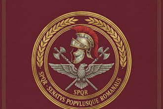 design a vintage roman logo with classic imperial elegance