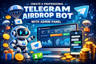 build a professional telegram airdrop bot with admin panel