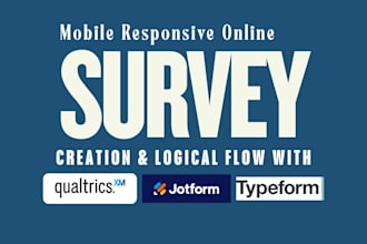 create complex typeform, jotform, or qualtrics with custom branding