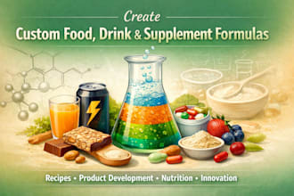 create custom food, drink and supplement formulas