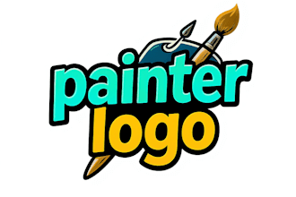 design a creative painter logo for artists, painters and art brands