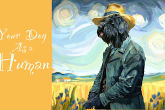 paint a classic custom dog portrait in royal vintage style