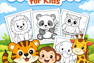 design kids coloring books and professional graphics