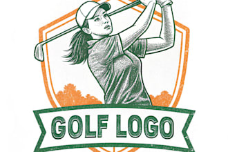 create a professional golf logo for business or personal use
