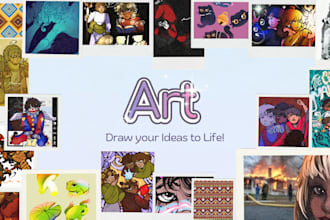 draw art, illustrations, characters, stickers, etc