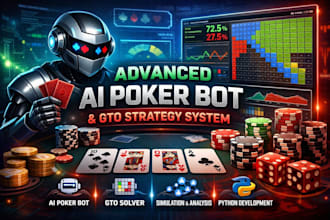 develop premium advanced ai poker bot, gto models, and strategy analysis system