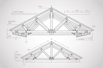 design accurate roof truss plan for strong and stable structures