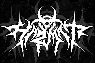 create heavy metal logo typography