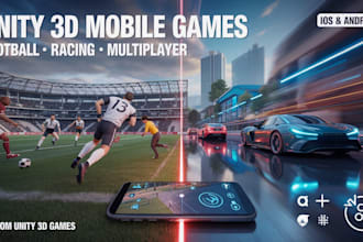 create football, puzzle, shooting game with unity or unreal engine